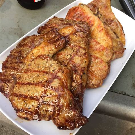 pork steak on the stove